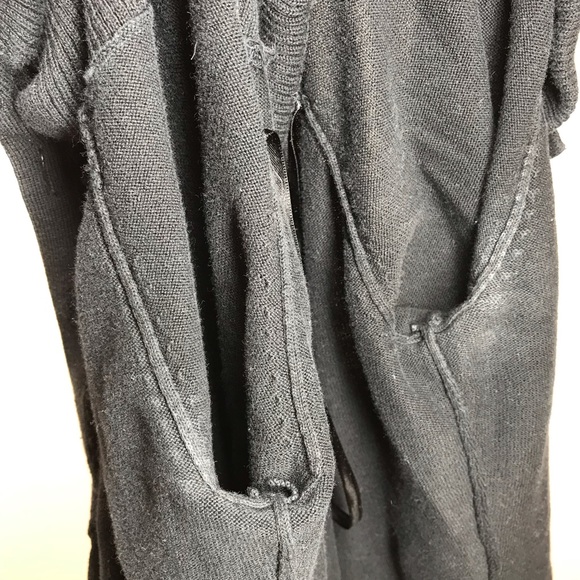 Kenneth Cole 100% Cotton Black Button Up Cardigan Sweater with Cowl Neck - Picture 9 of 11